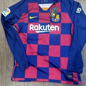 Nike Men’s Messi Barcelona Checkered Jersey - Blue and Red